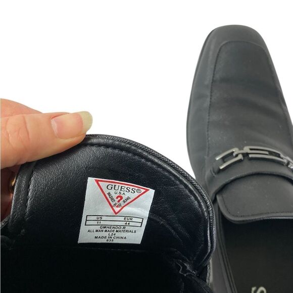 GUESS Men's Black Loafers 11 Hendo Horse bit w/ Guess logo - Picture 8 of 8